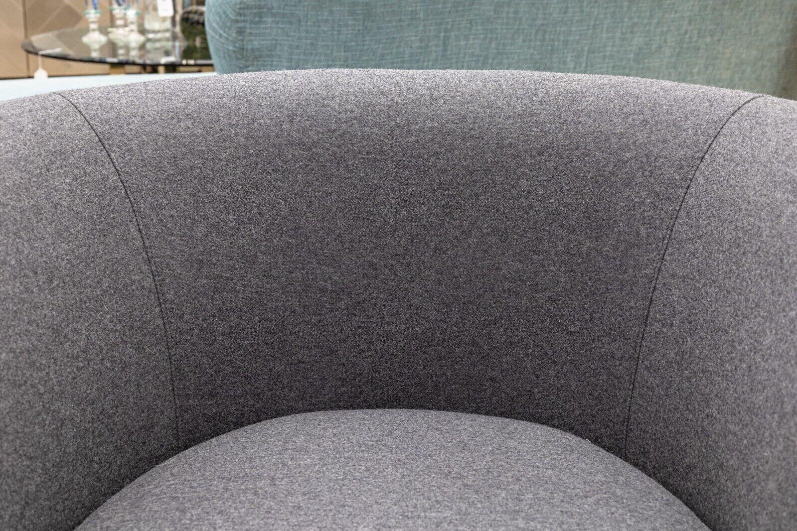 Blu Dot Council Contemporary Modern Swivel Lounge Chair in Gabro Grey 1