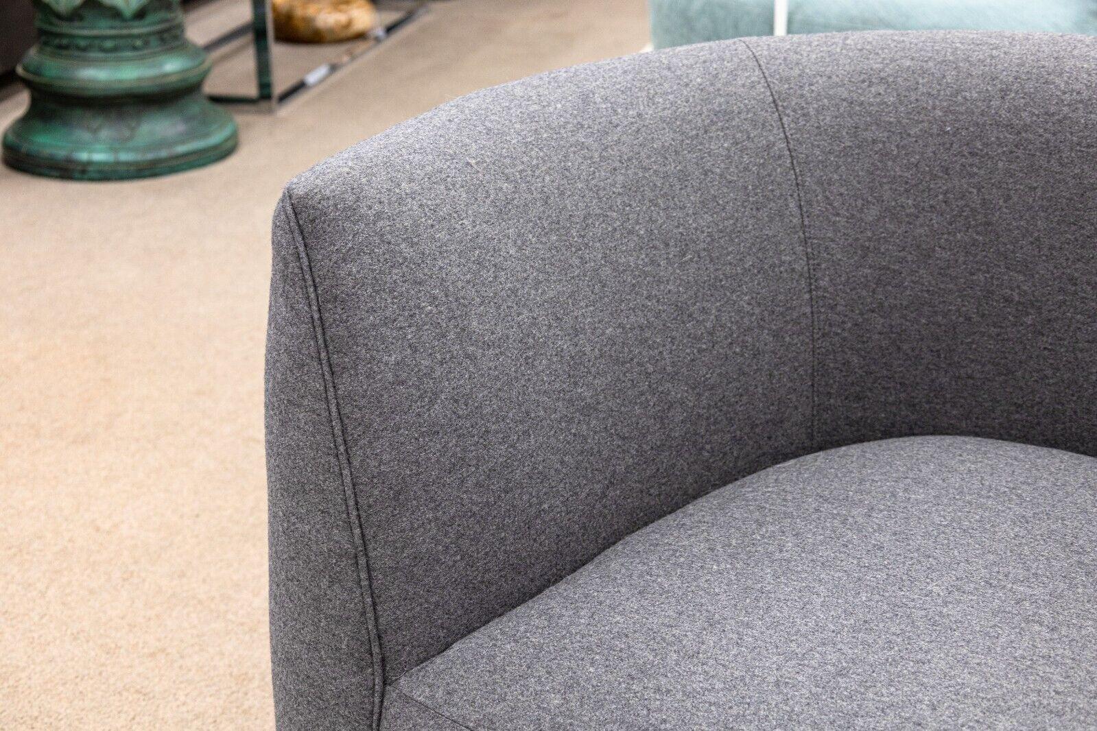 Blu Dot Council Contemporary Modern Swivel Lounge Chair in Gabro Grey 2