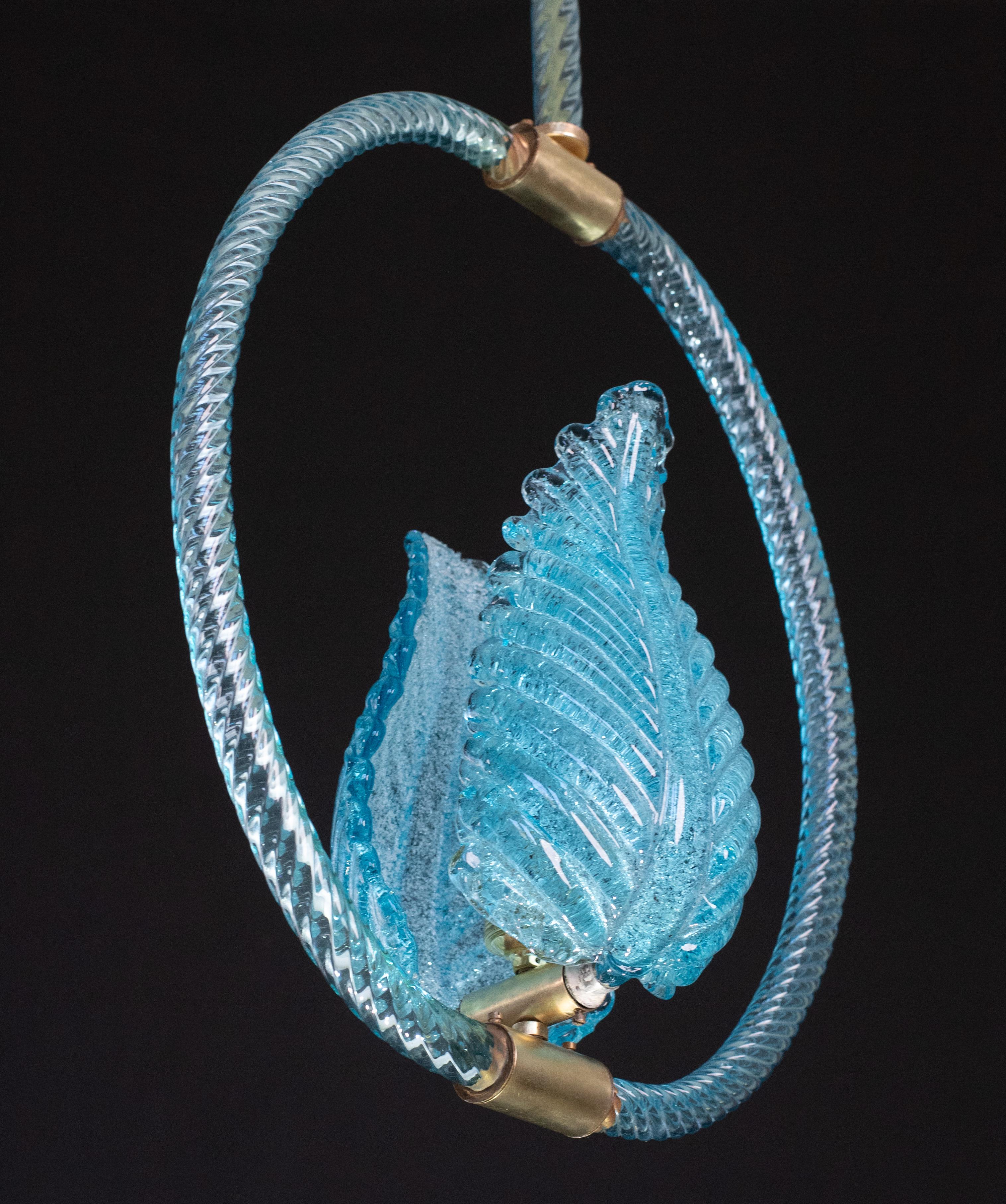 Blu Jewel Murano Glass Chandelier by Barovier e Toso, 1950s For Sale 2
