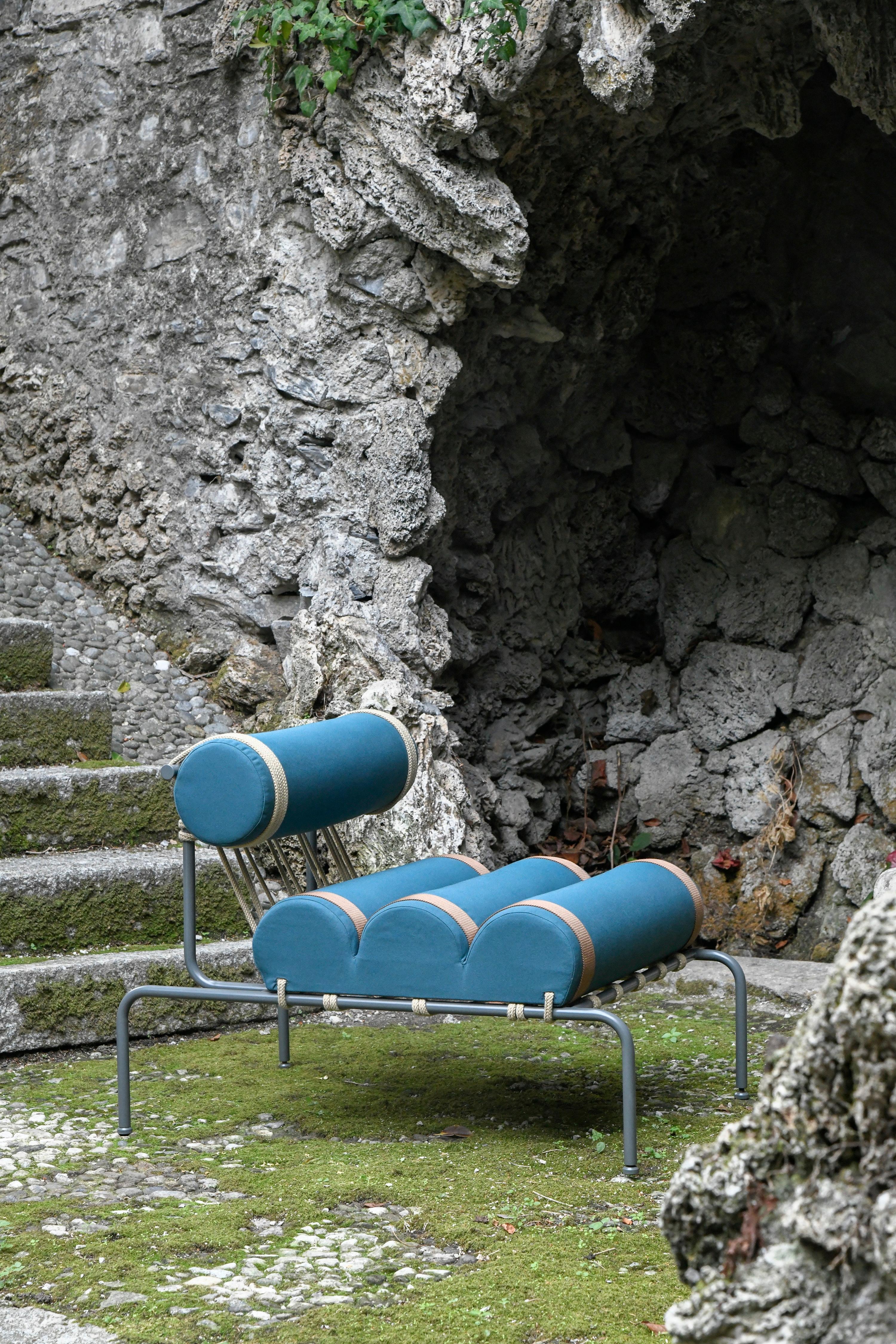 Blu Lago Plain Kylíndo Outdoor Armchair by Dalmoto For Sale 5