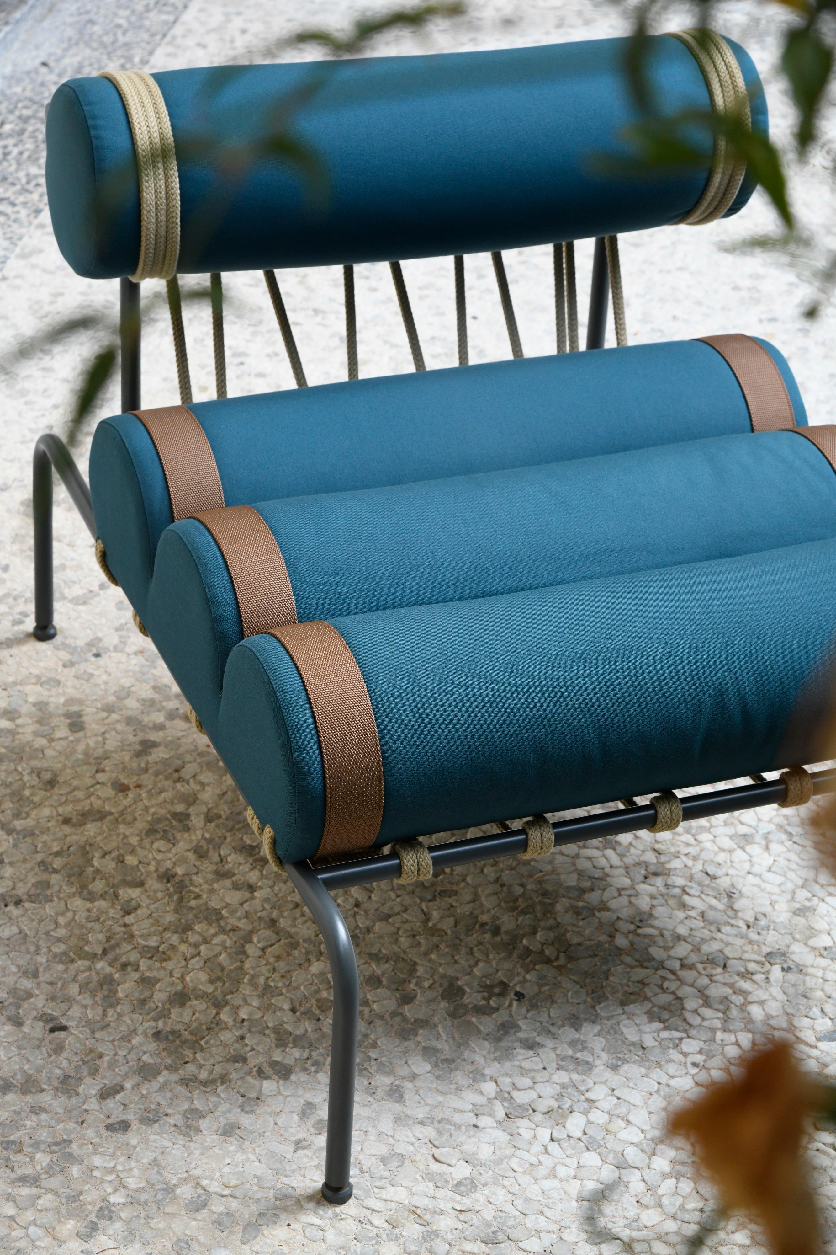 Blu Lago Schlichter Kylíndo-Sessel für draußen von Dalmoto im Angebot 6
