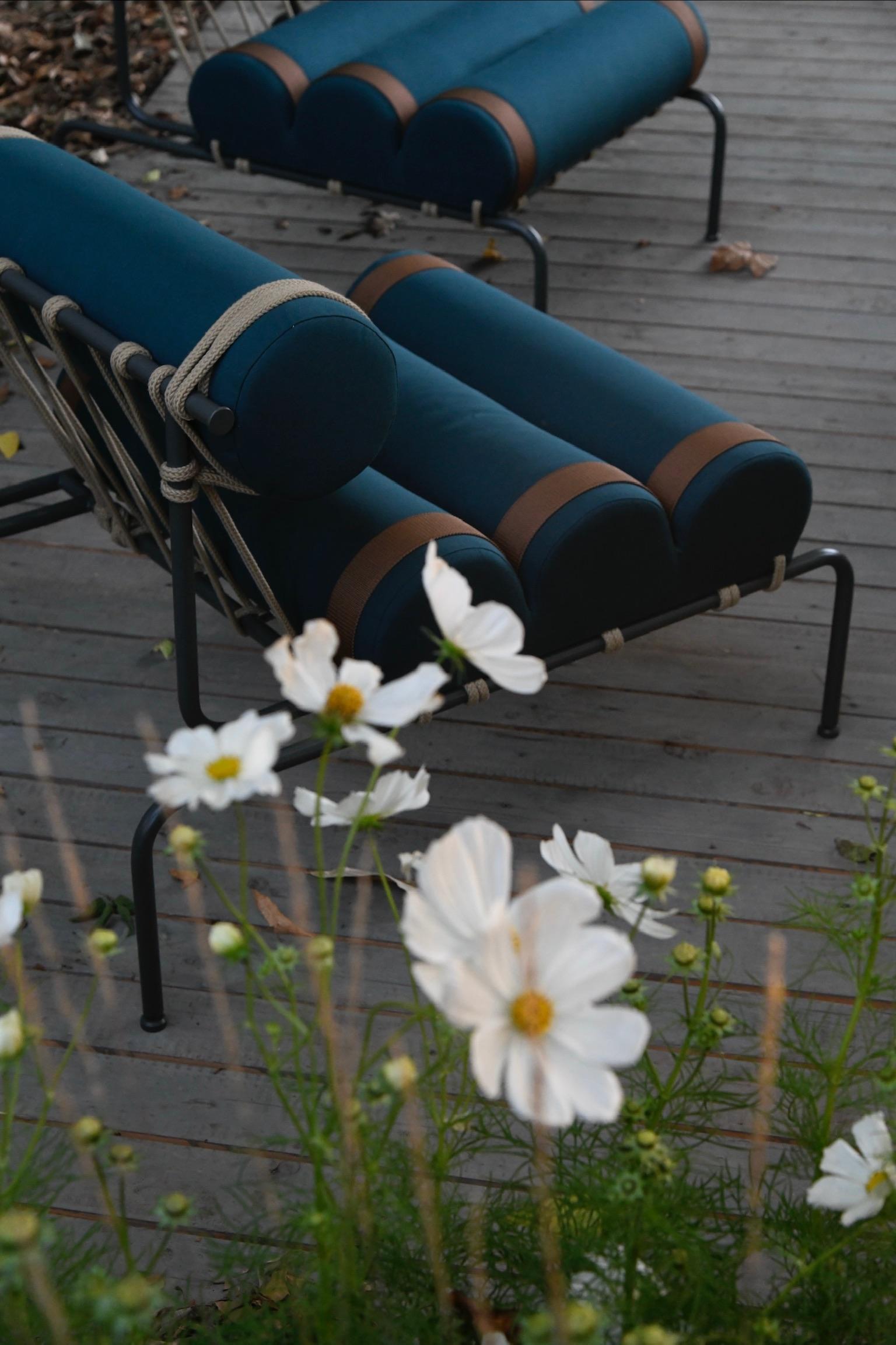 Blu Lago Schlichter Kylíndo-Sessel für draußen von Dalmoto im Angebot 7