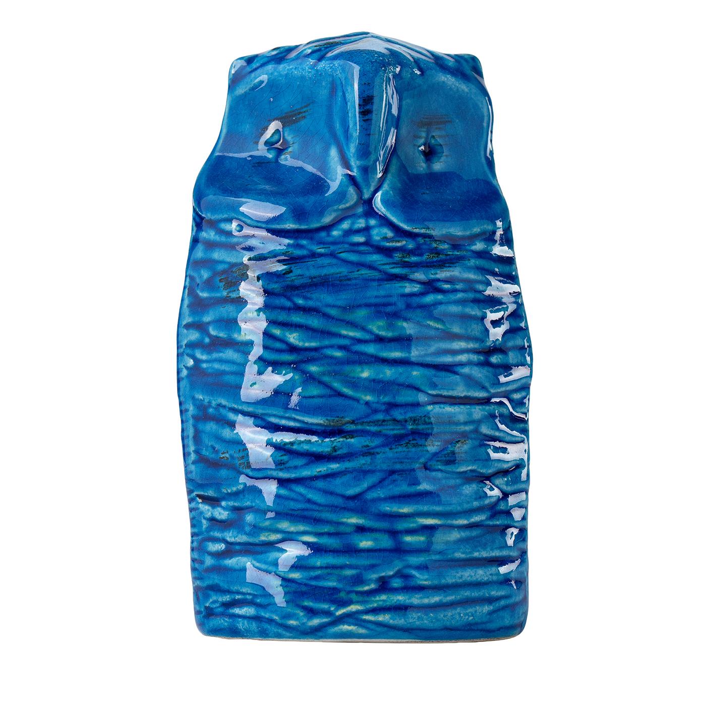 Blu Owl Figurine by Aldo Londi in vendita 3