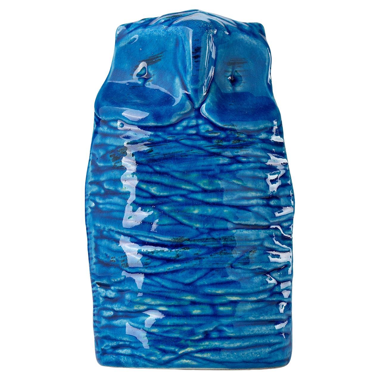 Blu Owl Figurine by Aldo Londi