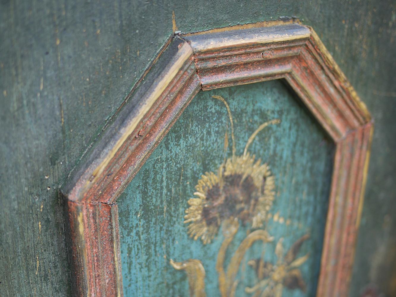 European 1750 Sideboard Credenza - Blu Painted