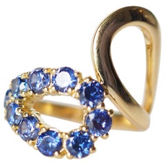 18 Karat Gold Ring mit gelbem Saphir