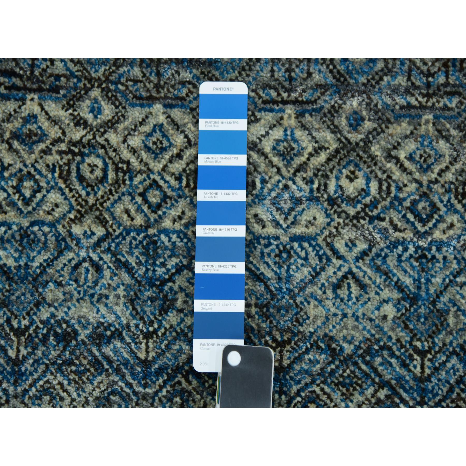 XXIe siècle et contemporain Tapis rond Kohinoor Herat Design 100 % laine nouée à la main 10'0