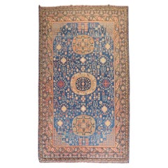 Blauer antiker Khotan-Galerie-Teppich aus dem 20. Jahrhundert