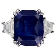 Blue Sapphire Three-Stone Rings