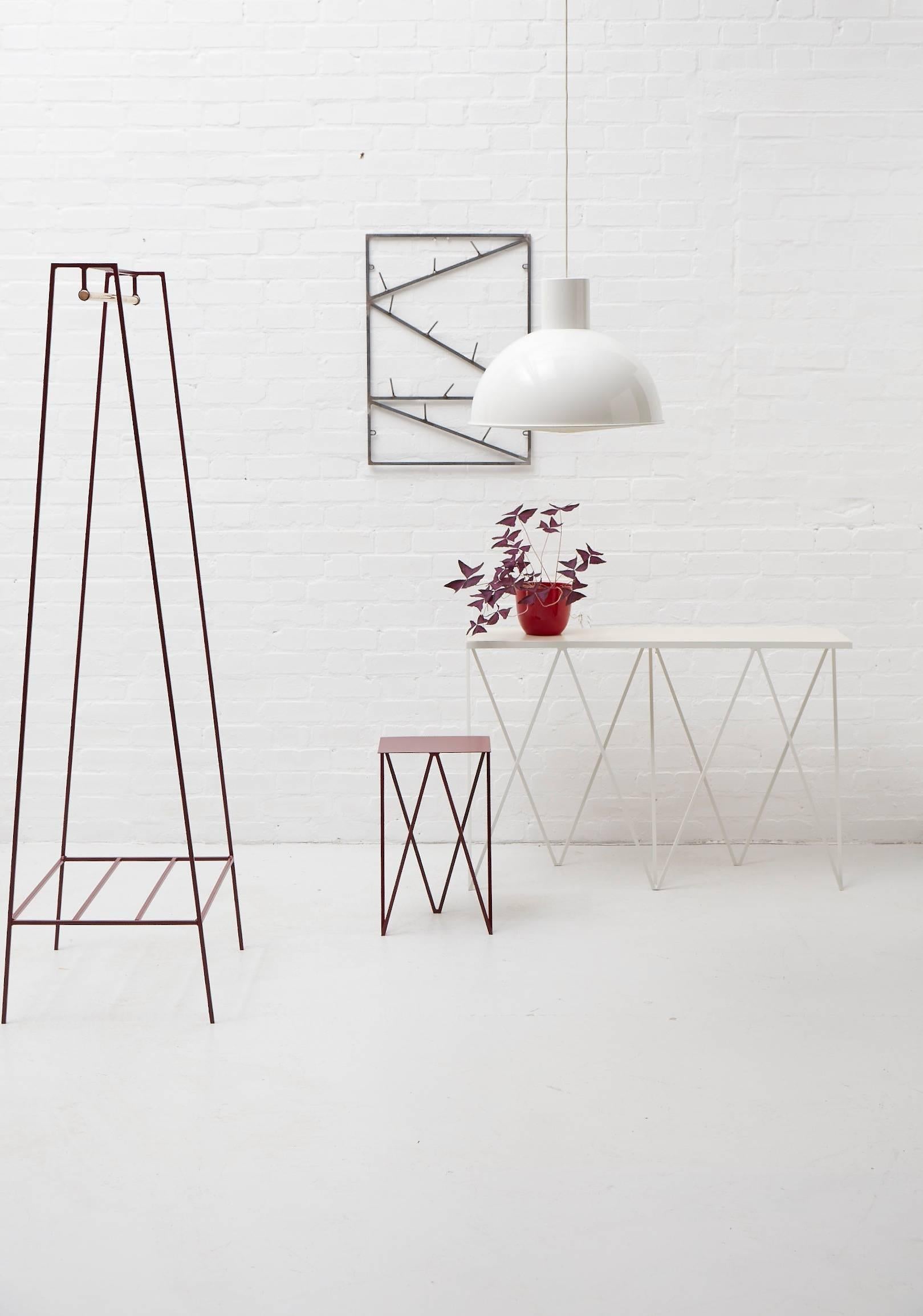 Blue ‘A' Clothes Rail with a Brass Pole Luxury Clothes Hanger For Sale 6