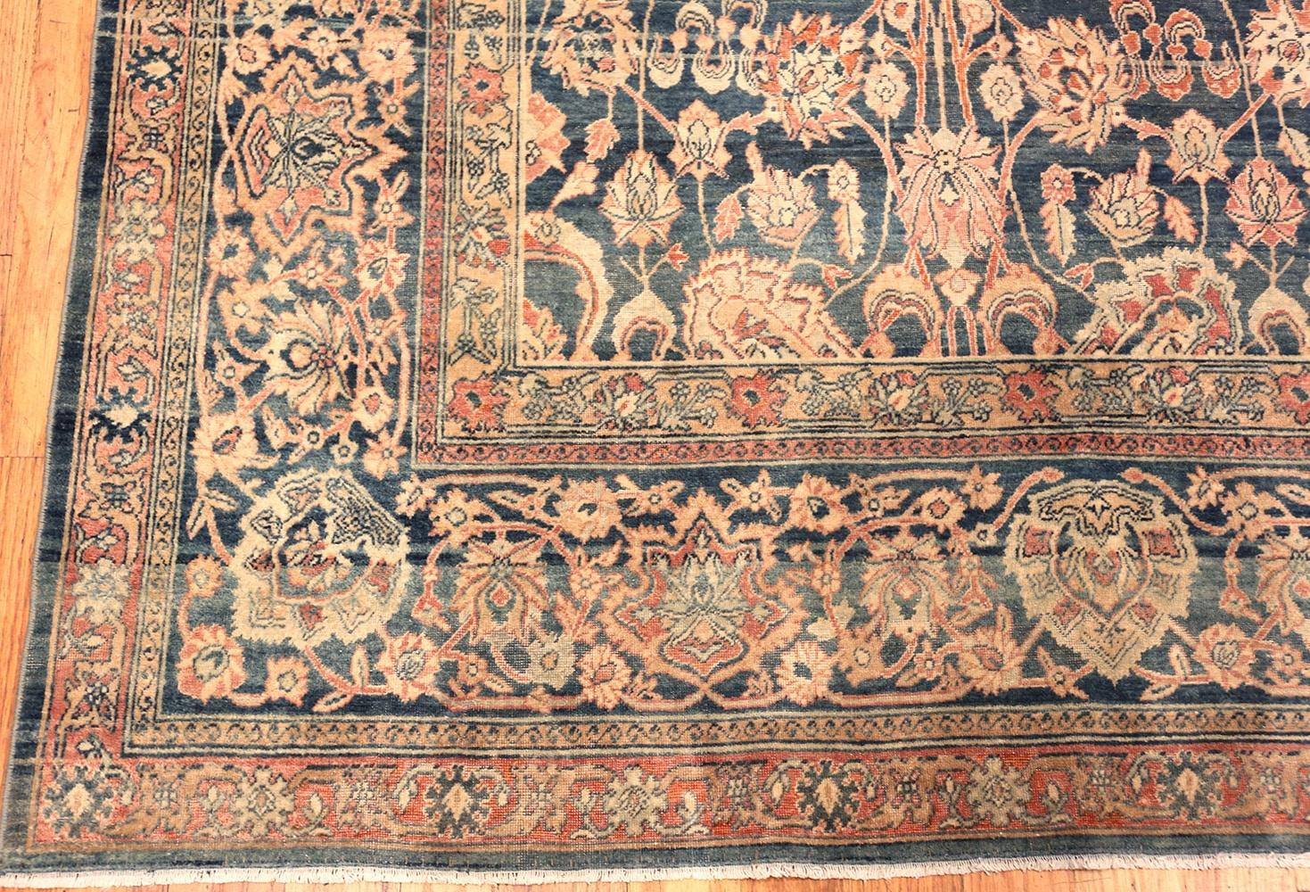 Hand-Knotted Antique Persian Kerman Rug. Size: 9 ft 11 in x 11 ft 8 in For Sale