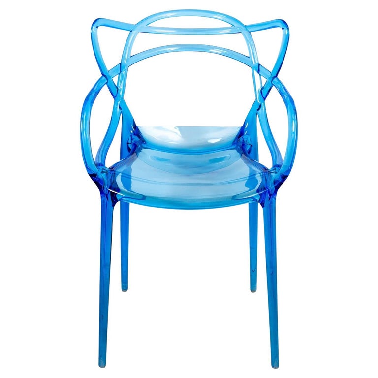 Blue Acrylic Armchair For Sale at 1stDibs