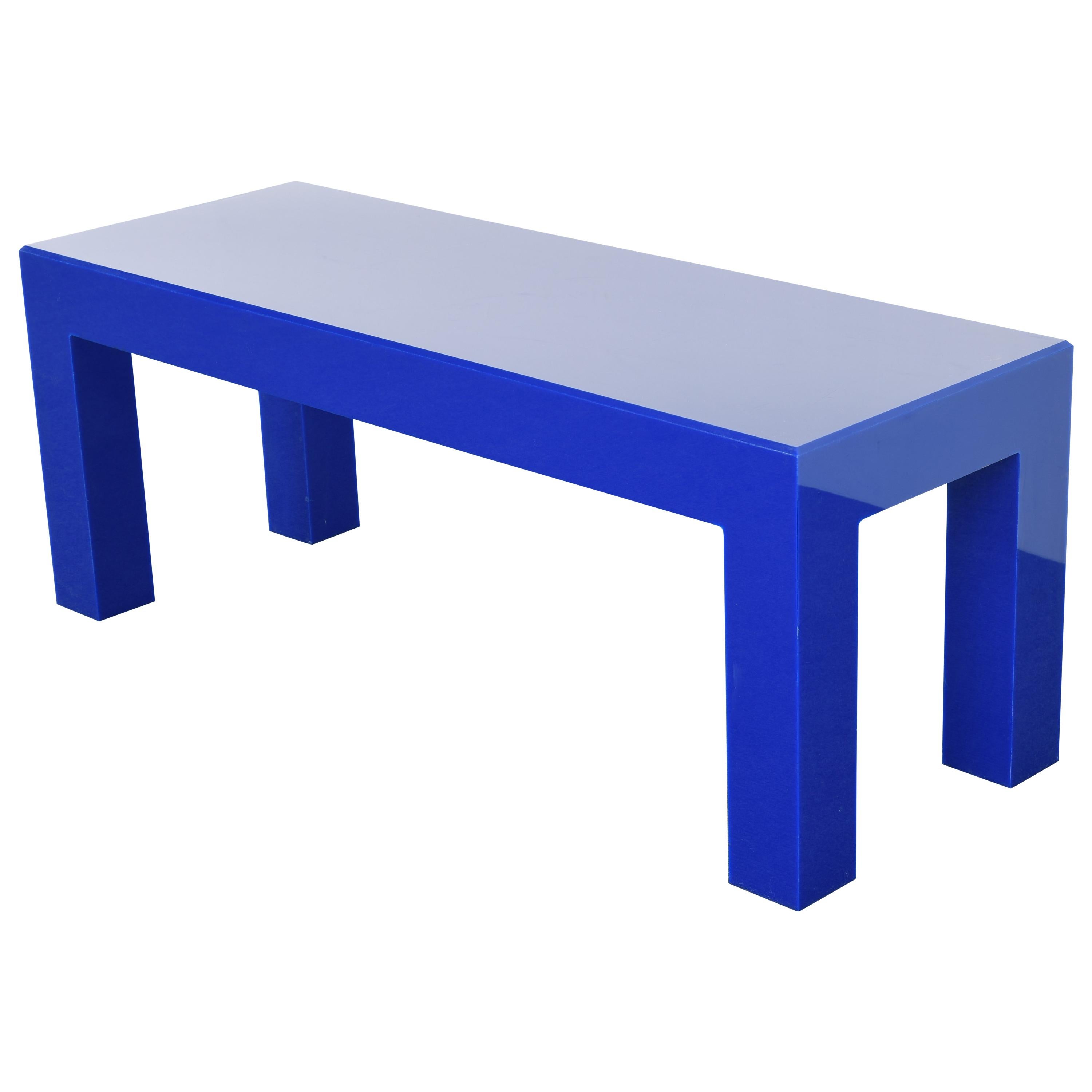 Blue Acrylic Coffee Table, 1980s