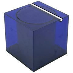Secchiello o contenitore per il ghiaccio in acrilico blu di Studio O.P.I. per Cini & Nils, Italia, anni ’70