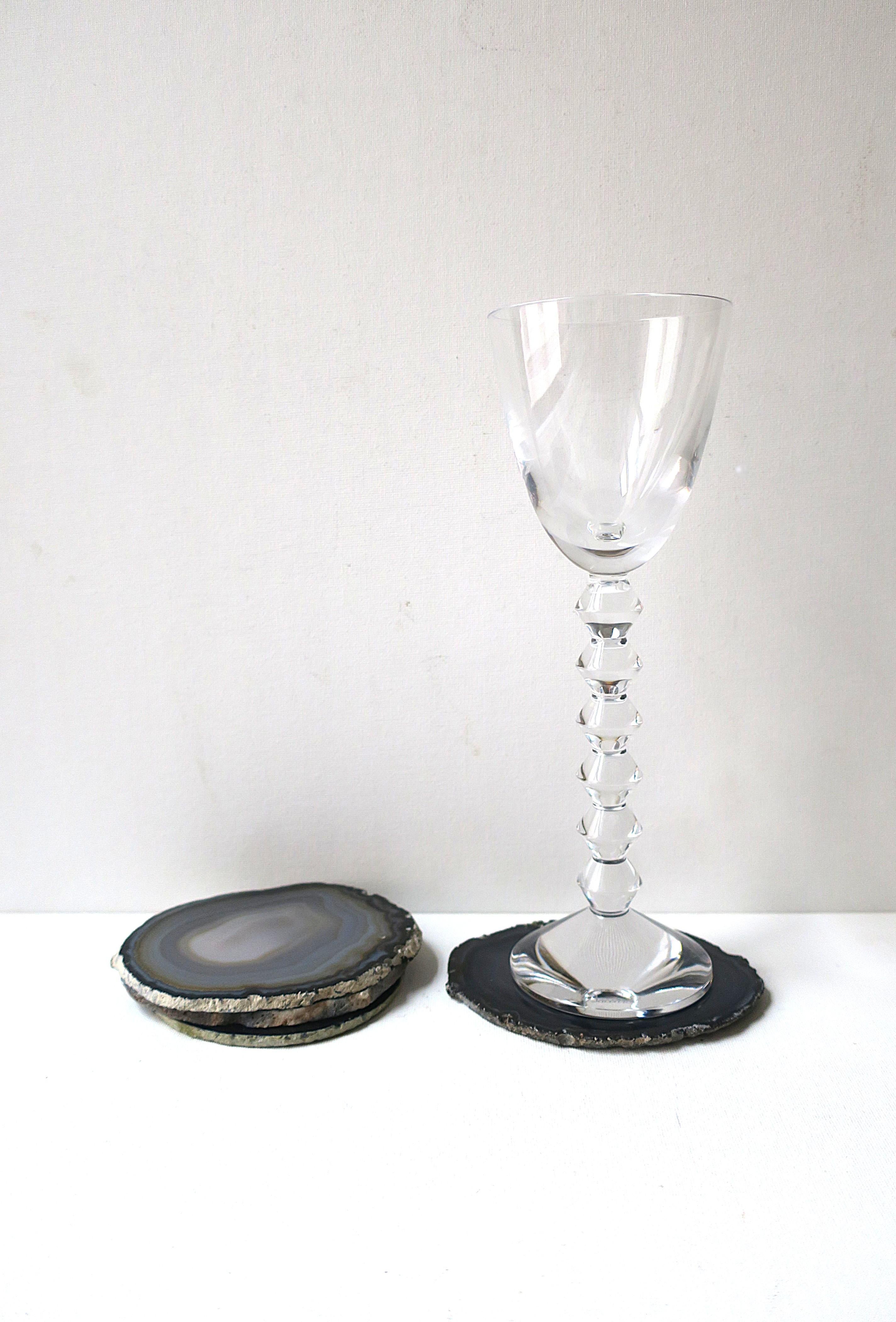 Brazilian Blue Agate Coasters, Set of 4 For Sale