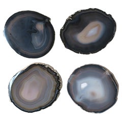 Blue Agate Coasters, Set of 4