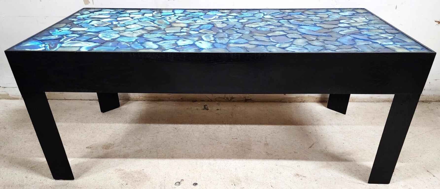 blue agate table