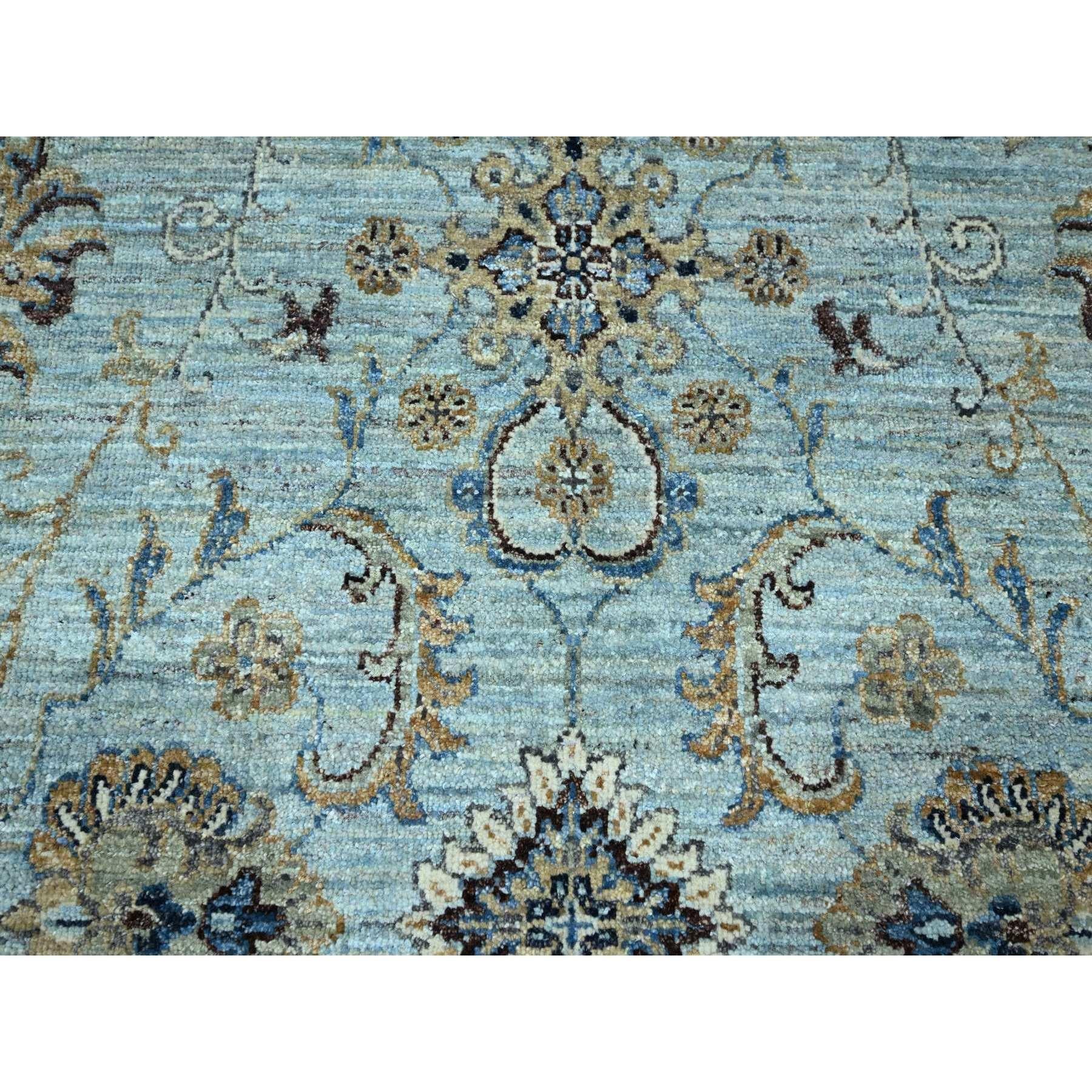 Tapis rond Agra Shah Abbas à motifs de fleurs noués à la main 8'11