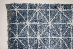 Blue All-Over Design Contemporary Rug