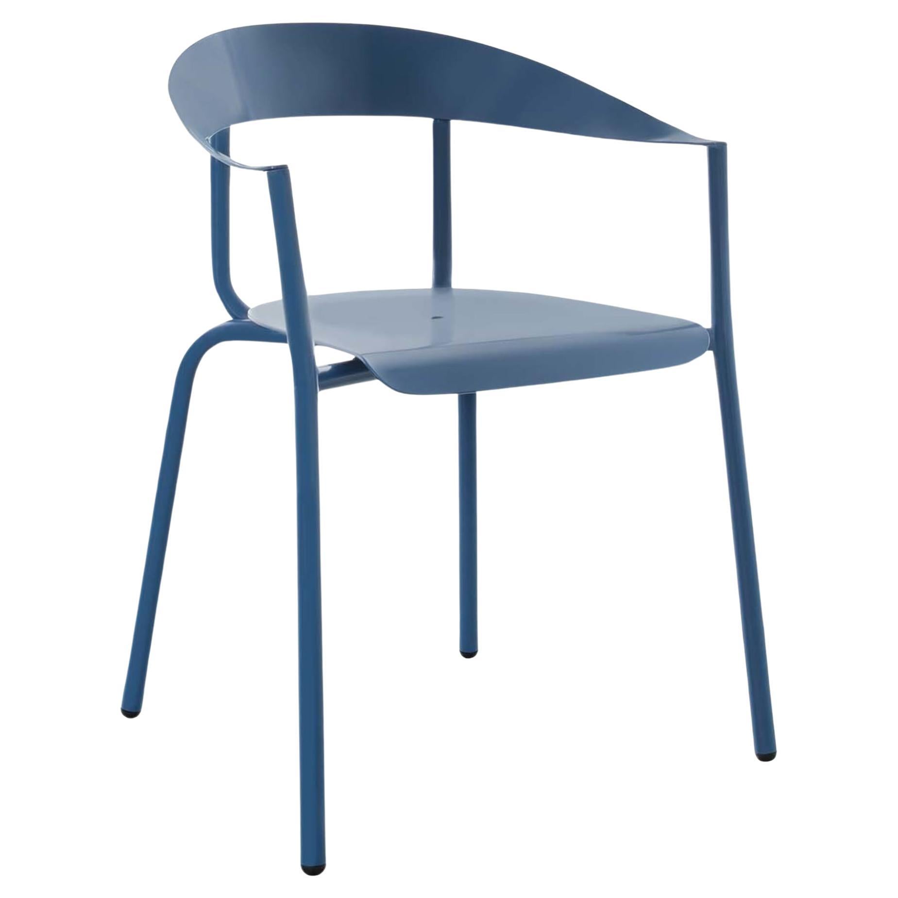 Blue AluMito Chair with Armrests by Pascal Bosetti For Sale