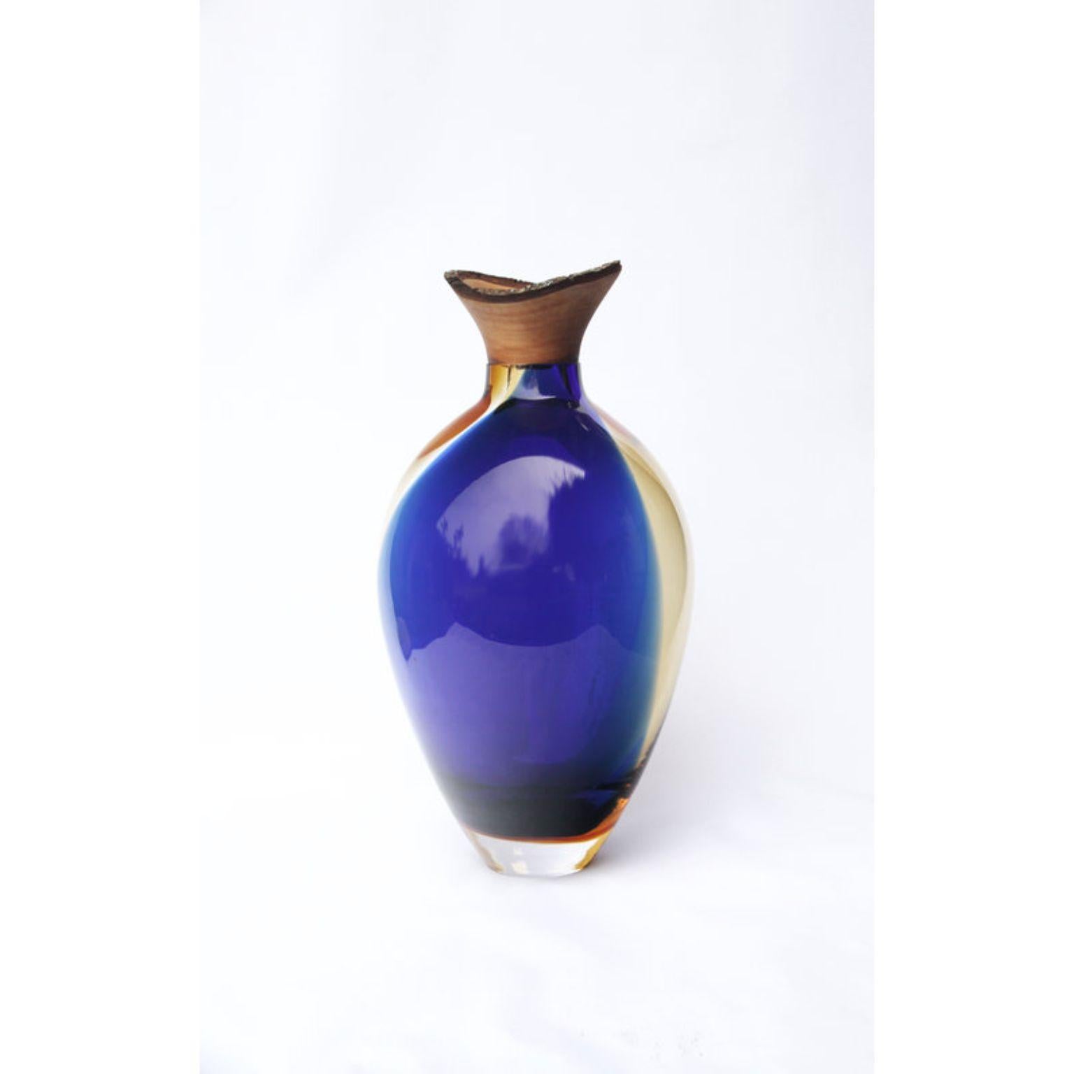 Blue and amber sculpted blown glass, Pia Wüstenberg
Dimensions: Height 45 x diameter 25cm
Materials: Hand blown glass

Pia Wüstenberg, Utopia
Pia Wüstenberg is a creative with a passion for materials and craft. She graduated from the Royal