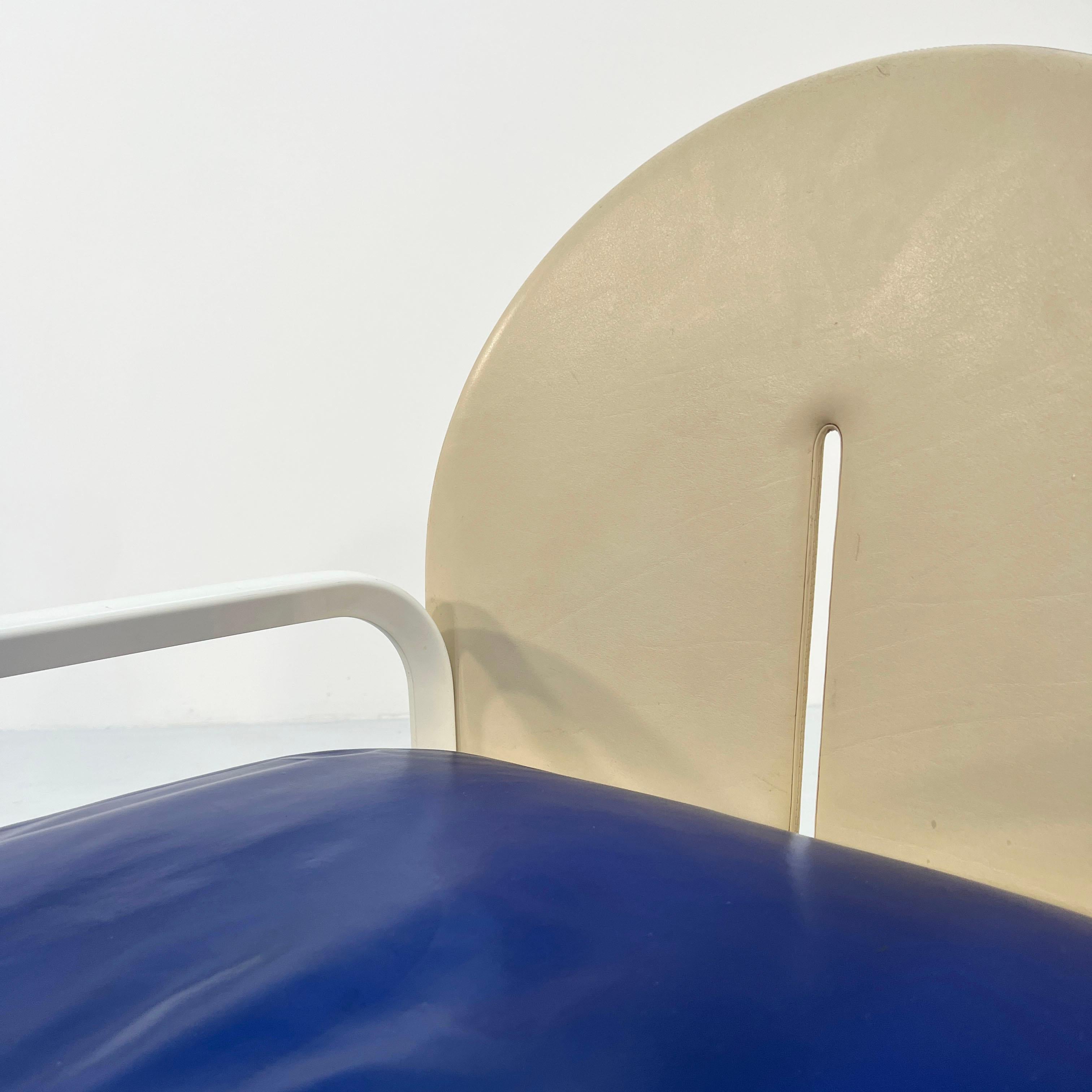 Blue and Beige 54 L Armchair by Gae Aulenti for Knoll International, 1970s 1
