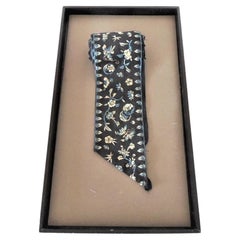 Blue and Black Asian Embroidered Decorative Trim