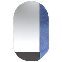 Blue and Black WG.C1.G Hand-Crafted Wall Mirror