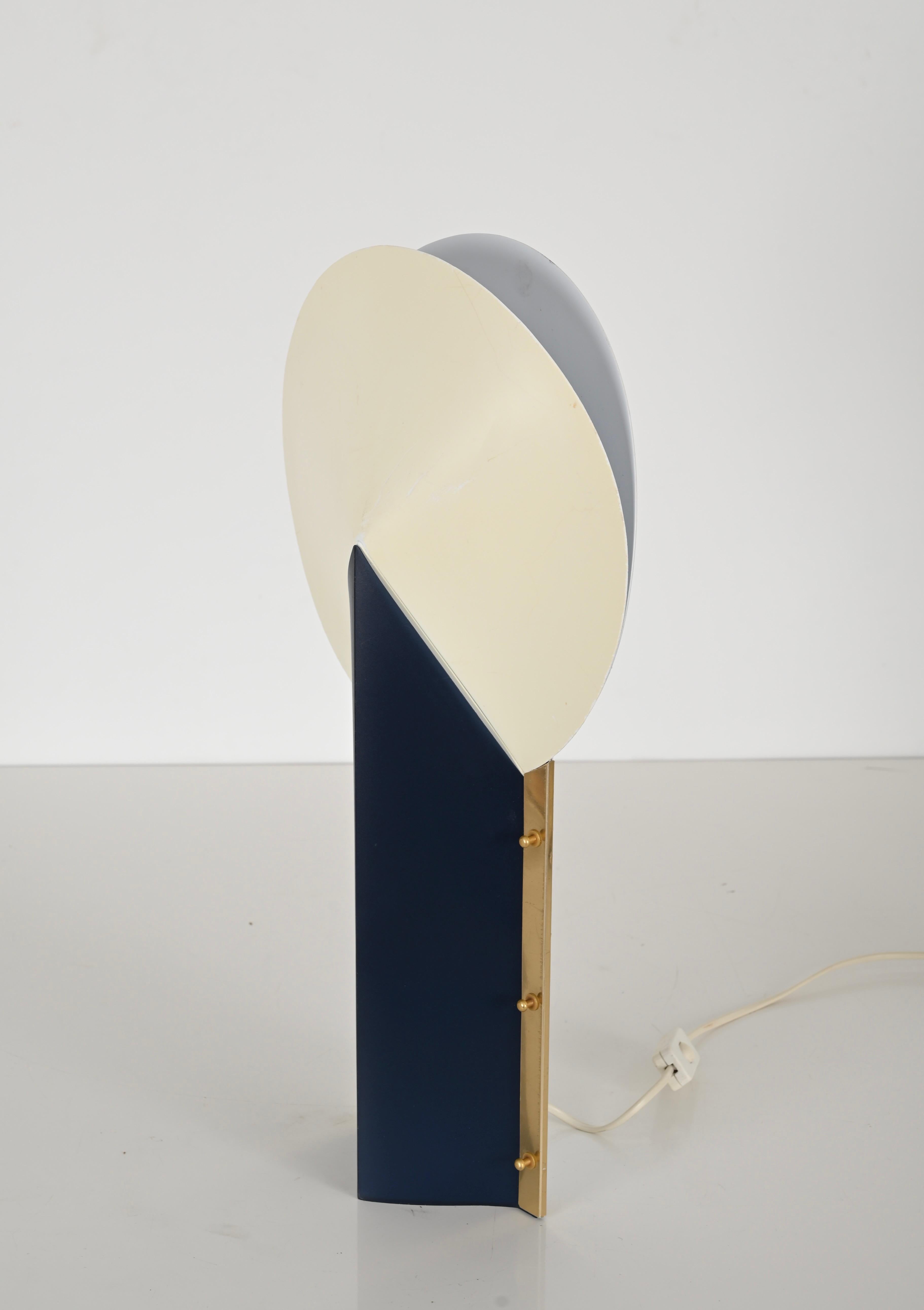 Lampe de bureau Moon, bleue et crème, Samuel Parker pour Slamp, Italie, années 1980 en vente 6