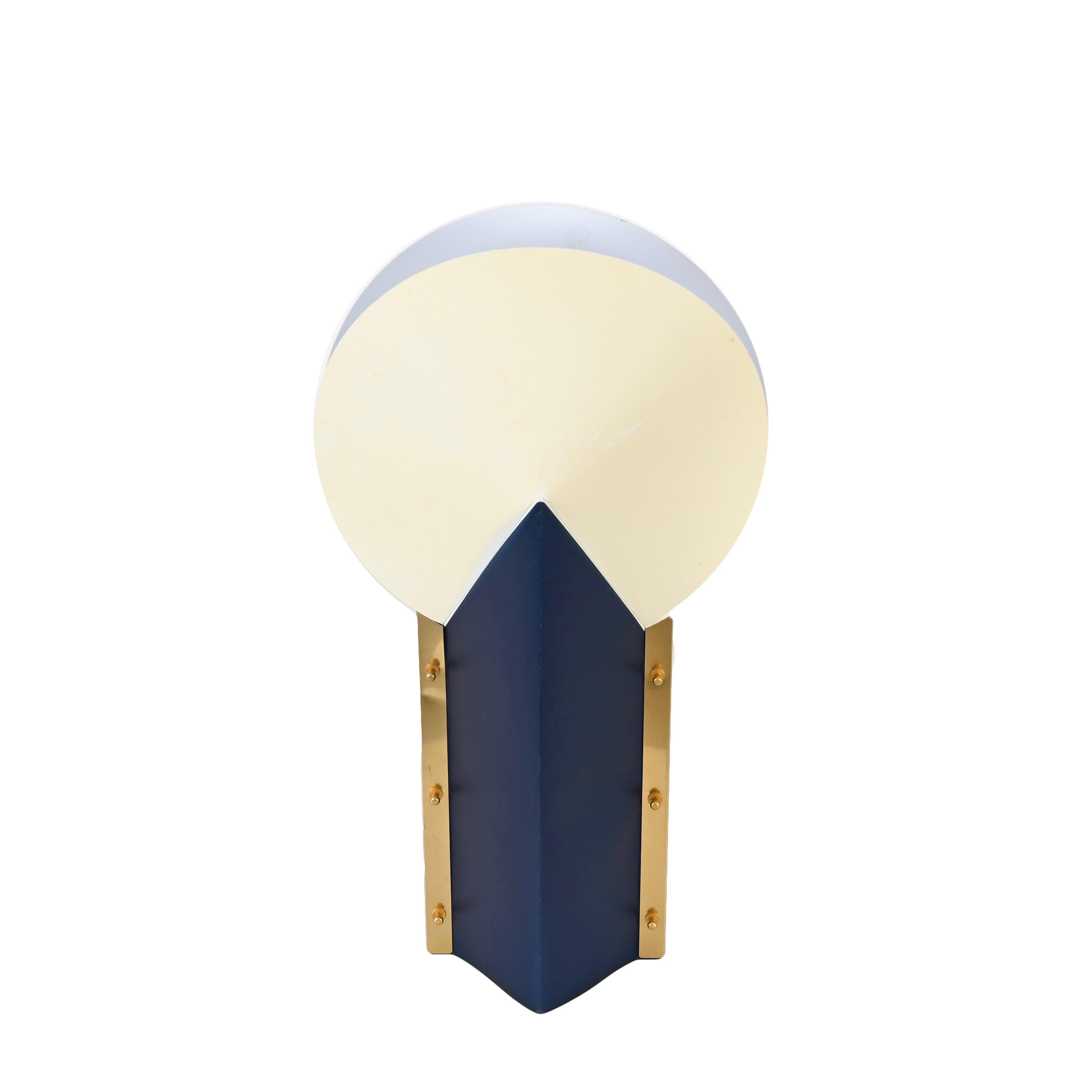20ième siècle Lampe de bureau Moon, bleue et crème, Samuel Parker pour Slamp, Italie, années 1980 en vente