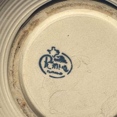 Blue and Cream Stoneware Bowl