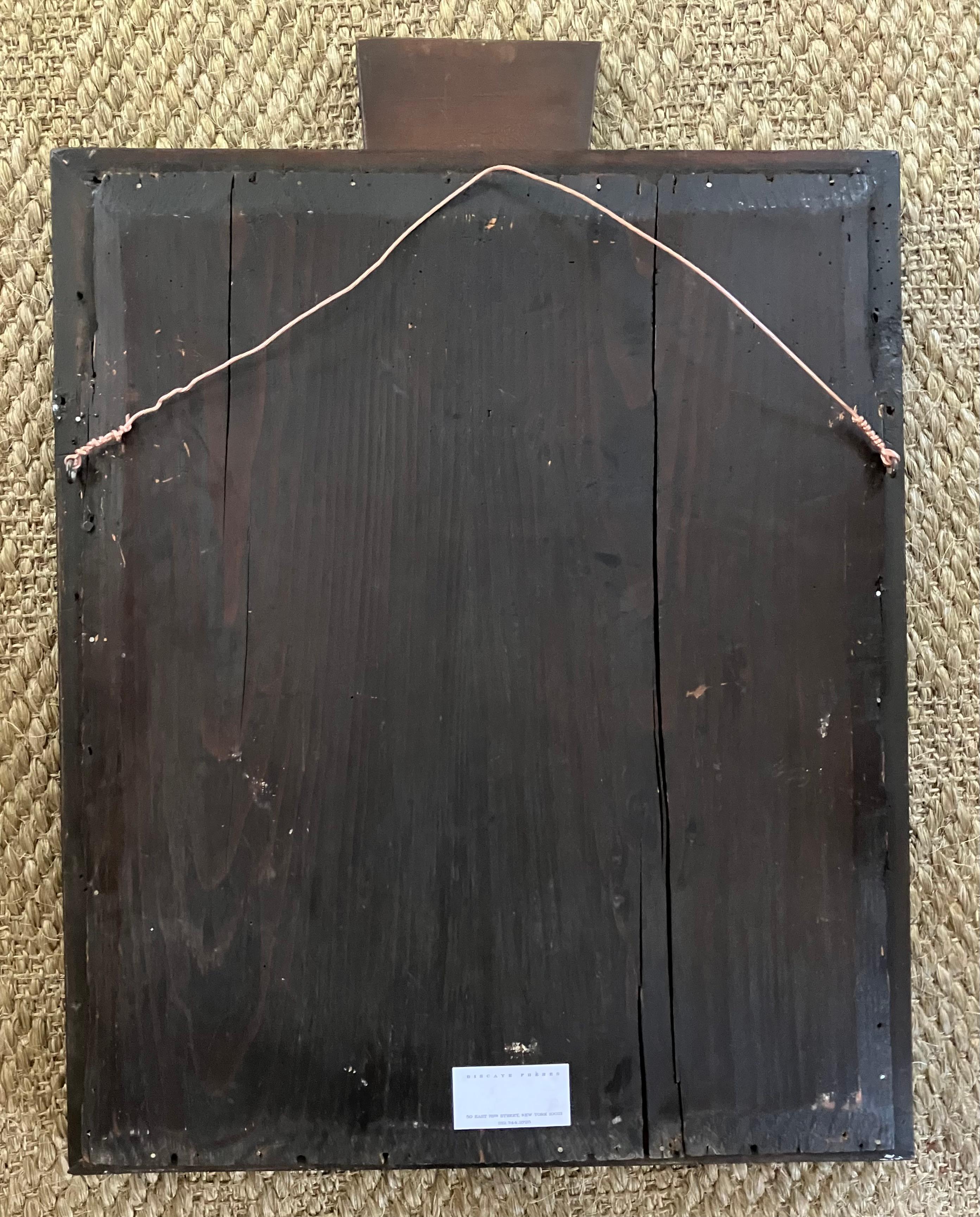Miroir de style Regency anglais noir et or en vente 4