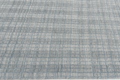 Blue and Gray Tartan Rug for Indoor/Outdoor Use, 9' x 12'