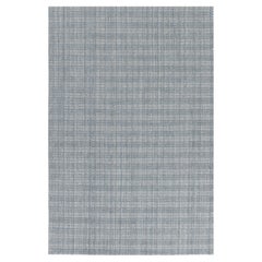 Blue and Gray Tartan Rug for Indoor/Outdoor Use, 9' x 12'