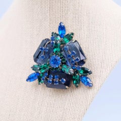 Blue and Green Massive Designer Brooch