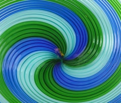 Blue and Green Murano Filigrana Bowl