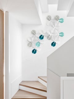 Wandleuchter aus blauem und grünem Muranoglas mit Mosaik, mundgeblasen in Spanien