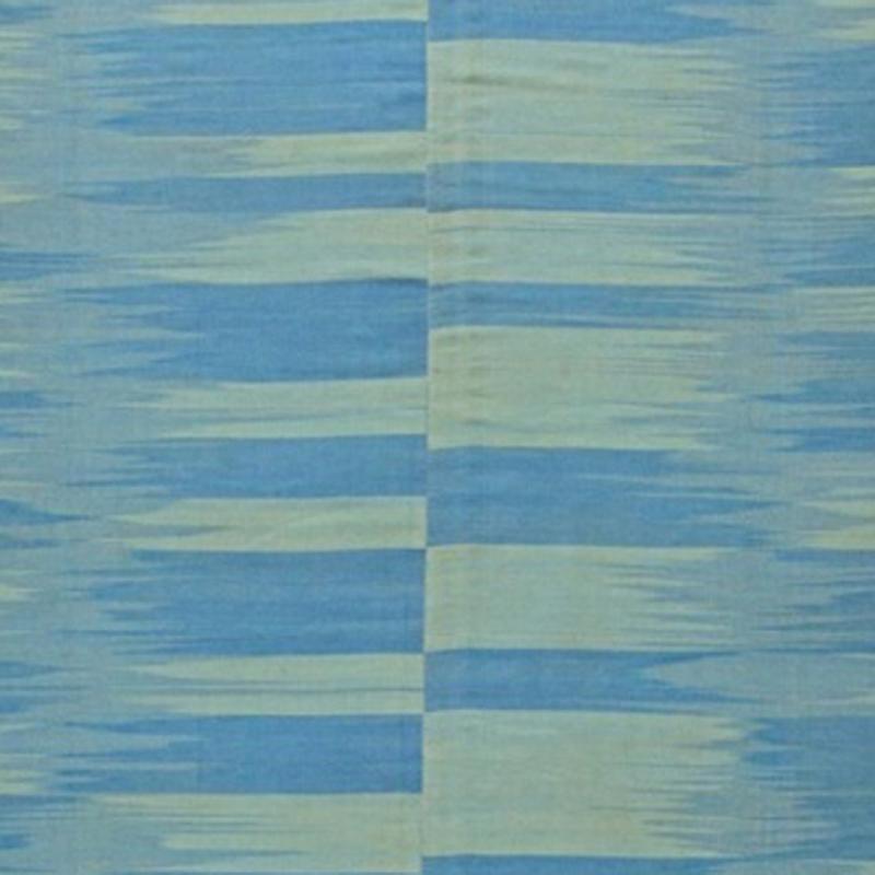 Contemporary hand-knotted wool area rug with blue and green irregular stripe pattern (17.5 x 11.5')

Please note: used condition