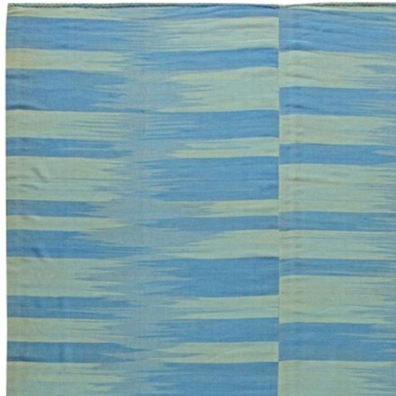 Unknown Blue and Green Striped Area Rug For Sale