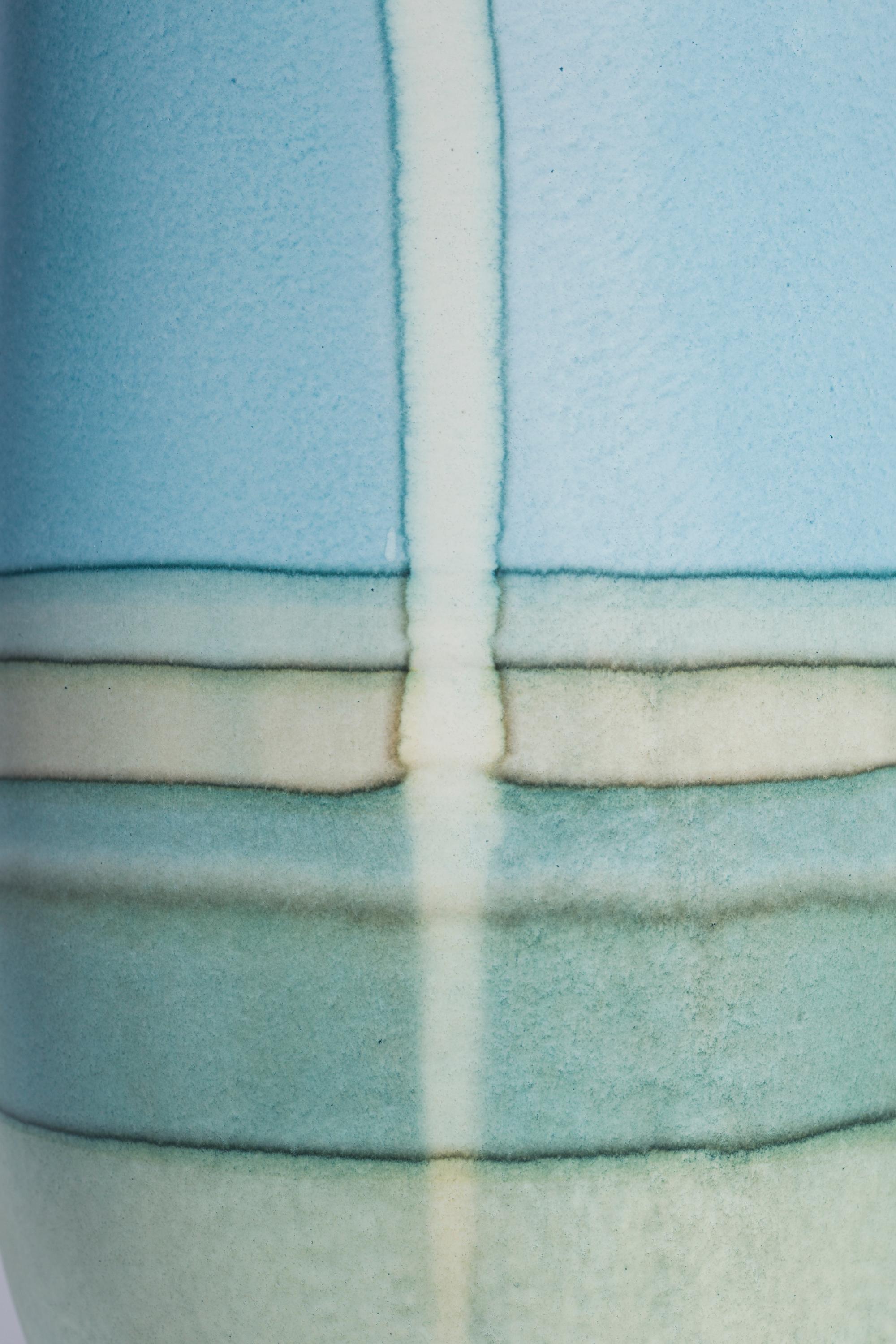 Post-Modern Blue and Green Venus Vase by Elyse Graham For Sale