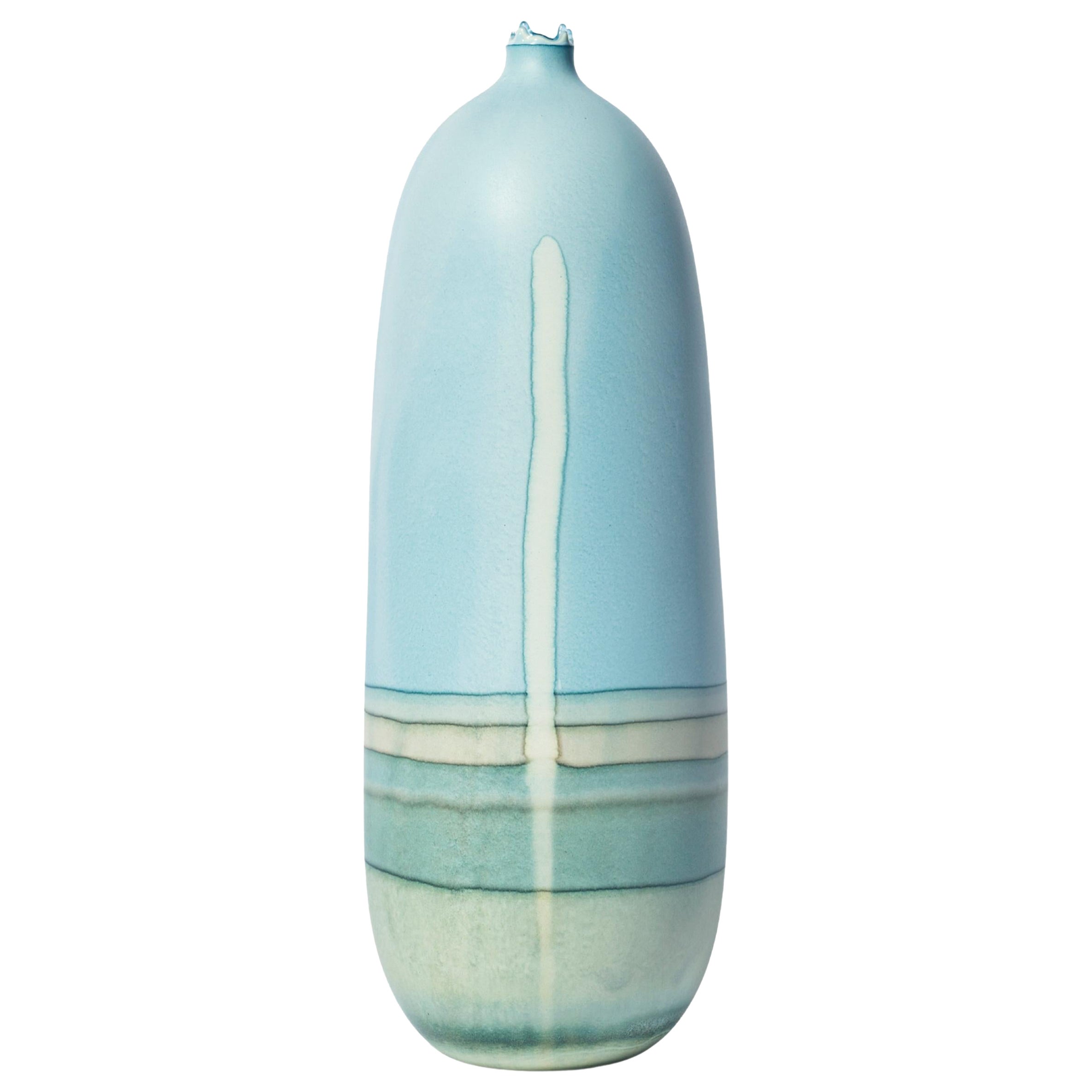 Vase Vénus bleu et vert d'Elyse Graham