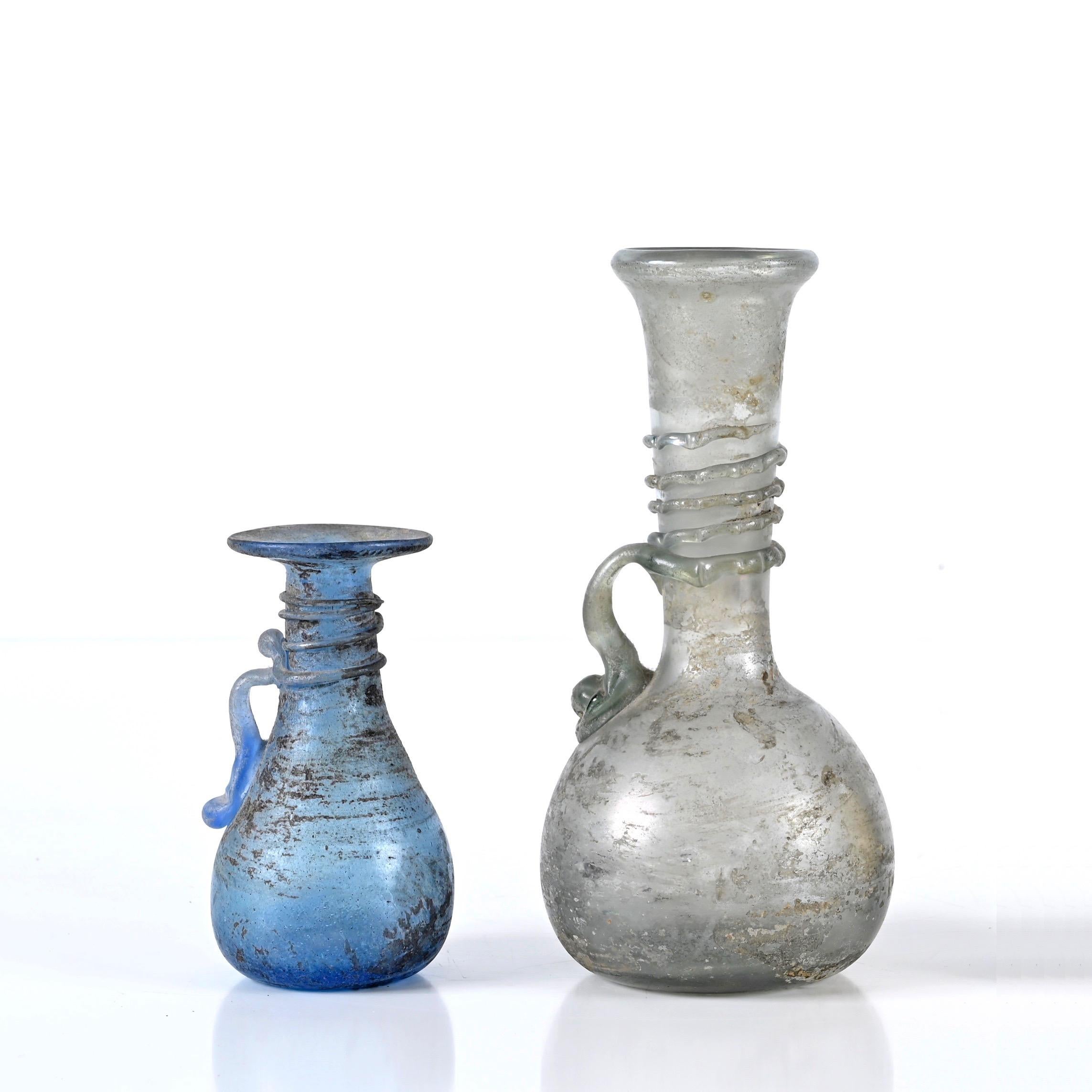 Vases en verre de Murano « Scaavo » bleu et gris, Italie, Bottacin Venezia, années 1960 en vente 3