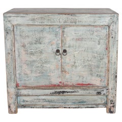 Blue and Grey Two Door Cabinet
