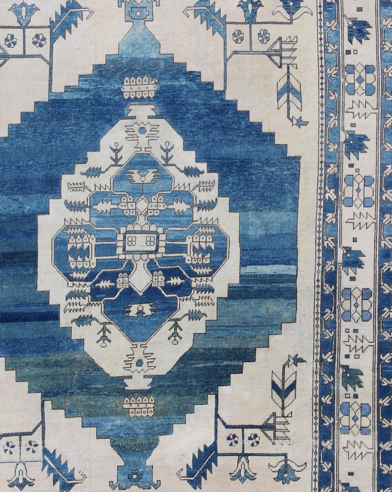 blue oushak rug