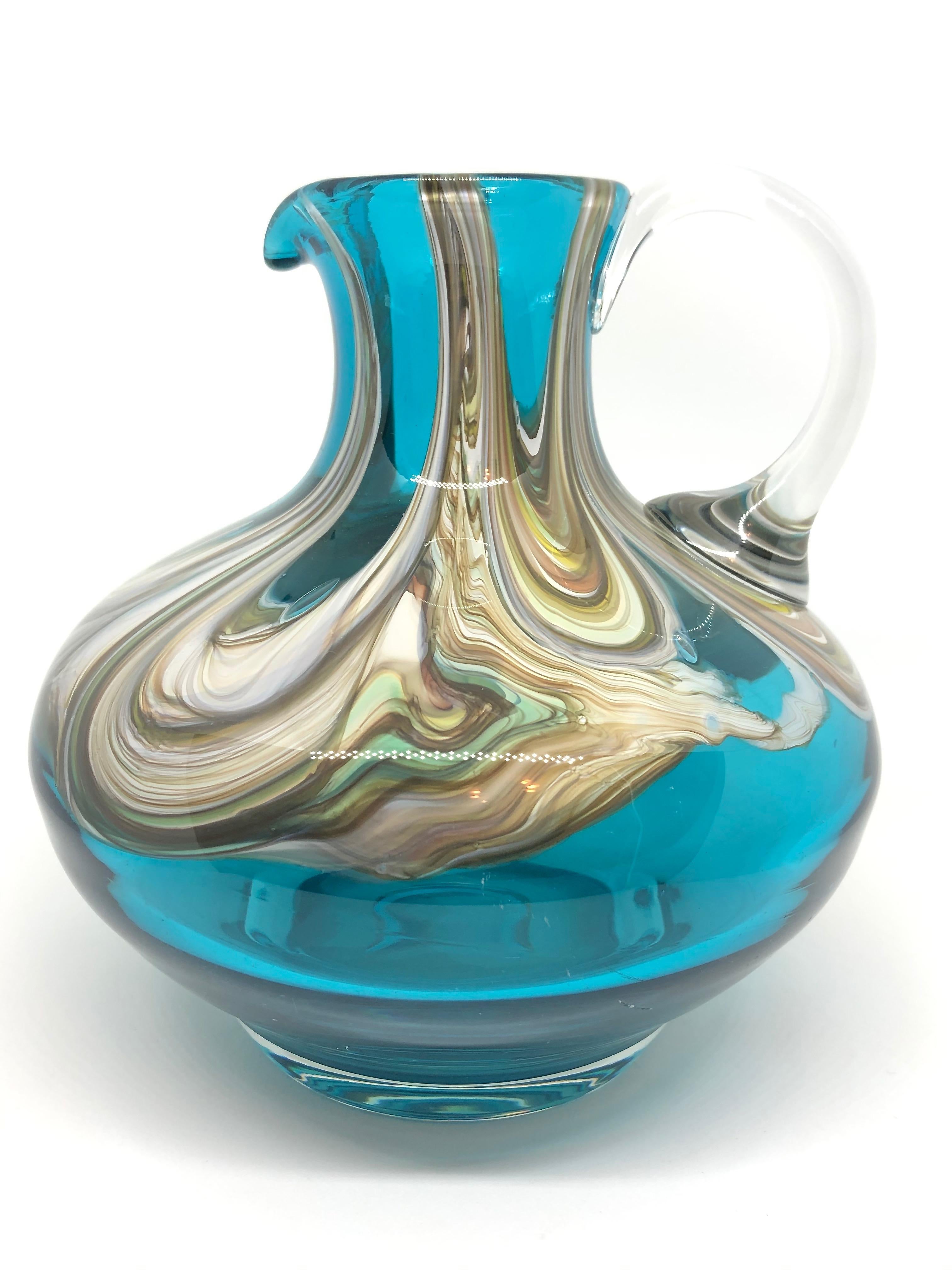 Beautiful Murano hand blown Italian art glass vase. Created by a Murano glass company. A beautiful piece of art for any room.