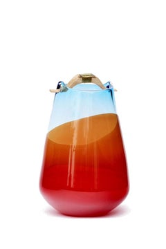 Jarrón Heiki azul y naranja, Pia Wüstenberg