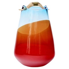 Jarrón Heiki azul y naranja, Pia Wüstenberg