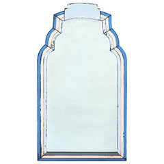 Blue and Pink French Vintage Mirror