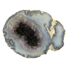 Purple Amethyst Geode Decorative Object or Paperweight