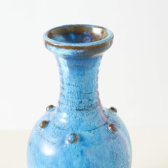 Blue and Purple Pear-Shaped Porcelain Vase